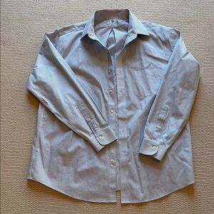 Brooks Brothers non Iron Light Blue Checkered Dress Shirt 16 1/2 34-35